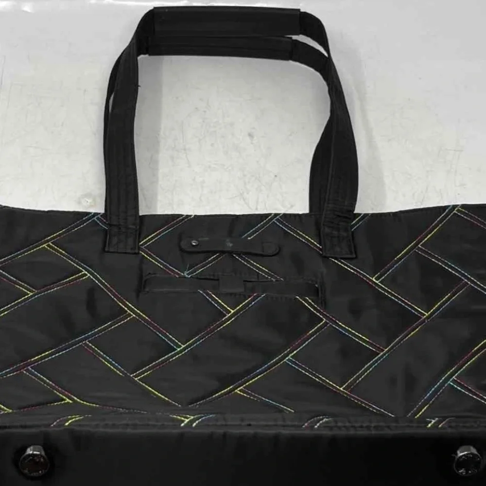 Lug Medium Tote with Trolley Sleeve- Skyliner Black Rainbow NWOT‎